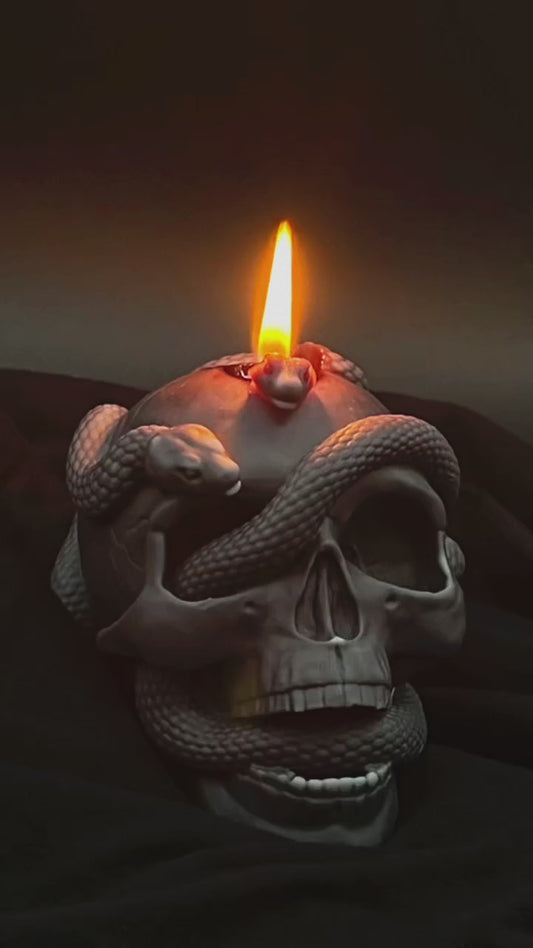 Bleeding Skull Candle